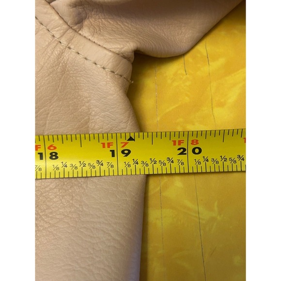 Anthropologie Tan Faux Leather Moto Jacket Size Medium - Picture 6 of 7